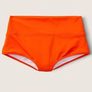 Victoria’s Secret Pink Swim High Waist Shortie Bikini Bottom bright tomato